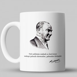 Atatürk Sözlü Kupa Bardak - kphd06