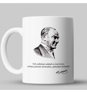 Atatürk Sözlü Kupa Bardak - kphd06