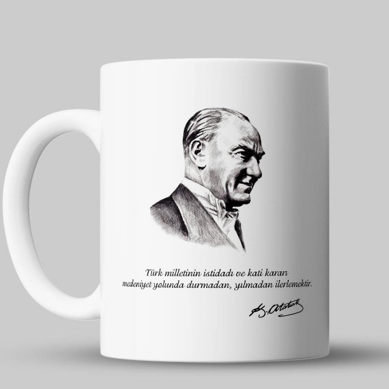 Atatürk Sözlü Kupa Bardak - kphd06