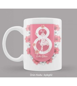 Kadınlar günü bardağı - kpkg02