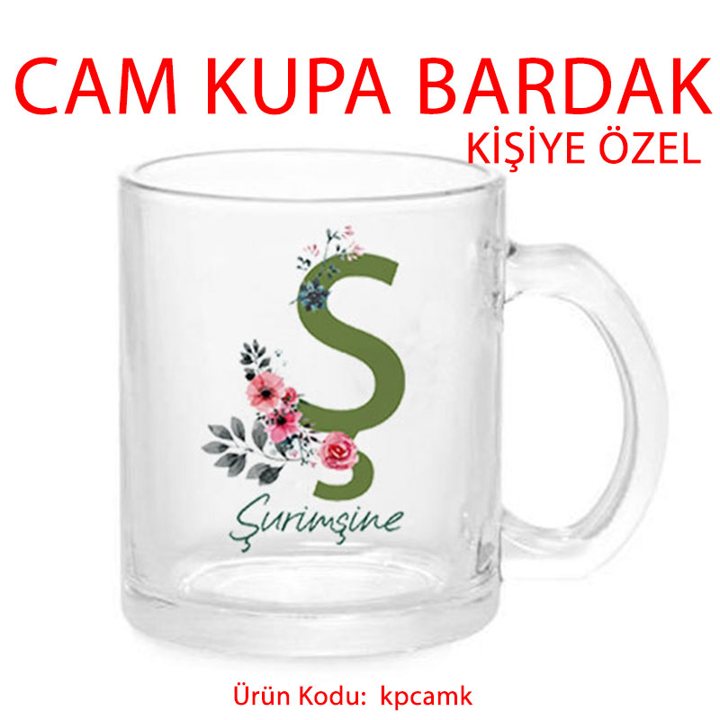 Kişiye Özel Cam Kupa Bardak