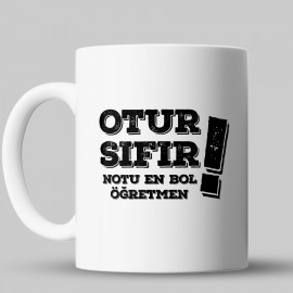 Otur Sıfır Yazılı Bardak - kpog09