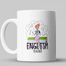 English Teacher (İngilizce Öğretmeni) Baskılı Kupa Bardak - kpog42