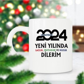 2024 Sağlık Mutluluk Huzur Kupa Bardak - kpyy25