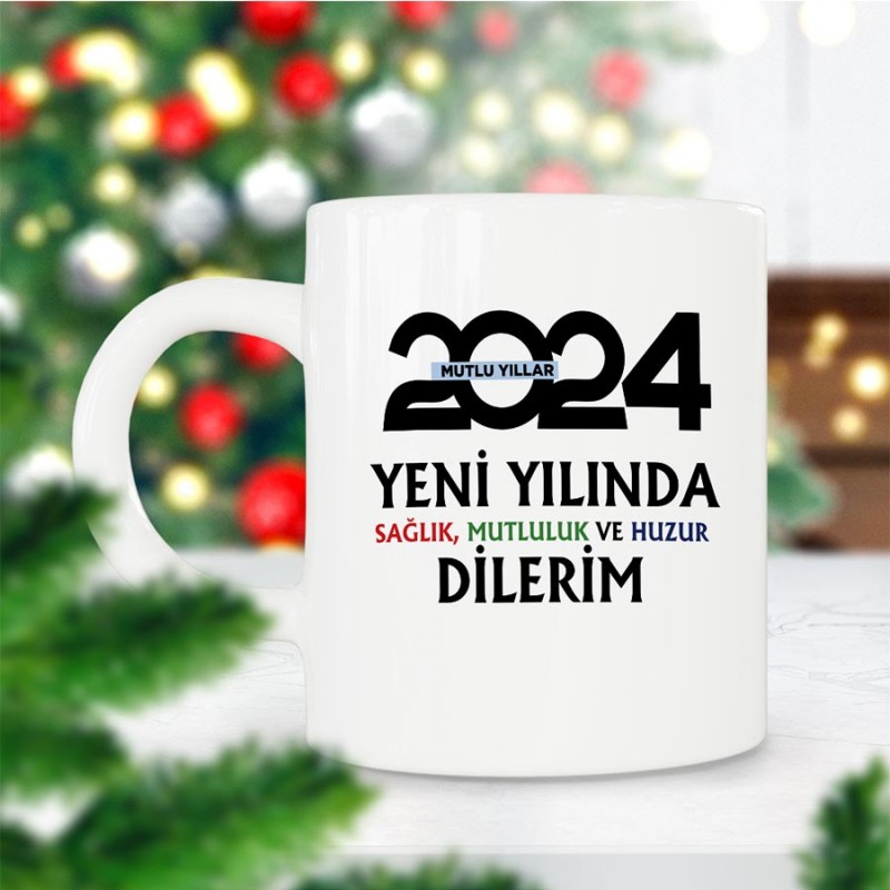 2024 Sağlık Mutluluk Huzur Kupa Bardak - kpyy25