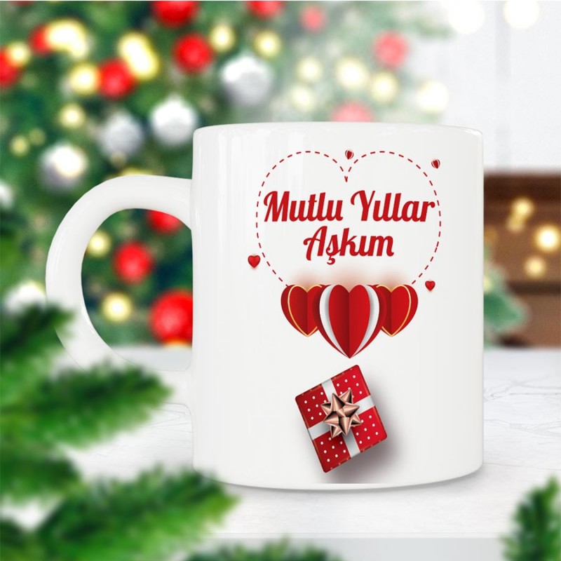 Mutlu Yıllar Aşkım Kupa Bardak - kpyy38